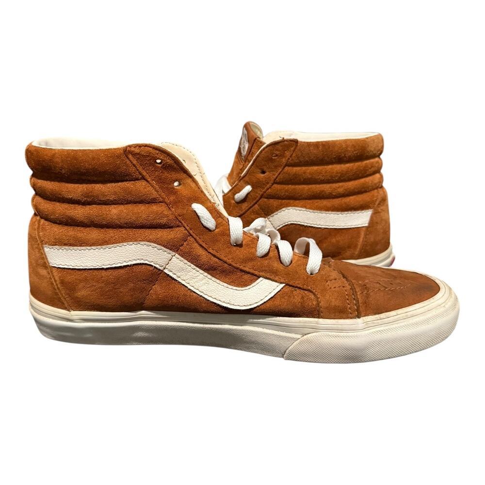 Vans Sk8-Hi Pig Suede Tortoise Shell Brown ScotchGard Men’s Size 10 Sneakers - Picture 8 of 9